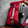 Red Foldable Nylon Backpack – Large-Capacity, Packable Daypack
