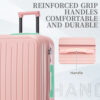 20  24  28   3 Pcsset In ABS 360 Spinner Wheel Luggage, Carry On Suitcase, With Cup Holder  USB Port