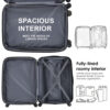 SET OF 3 ABS Hard Shell Travel Trolley Suitcase 4 Wheel Luggage Set Hand Luggage, 20,24,28 Inch