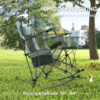 Folding Rocking Camping Chairs, Portable Chairs With Headrest, Cooler Bag, Cup Holder, Carry Bag, 2 Pack, Gray
