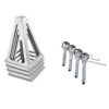 RV Stabilizer Jacks, 4 Pack Aluminum RV Leveling Jacks, RV Stack Jacks For RV Travel Trailer Camper, Single Screw Jack Support Up To 6000 Lbs, Adjustable From 11 Inch To 17 Inch