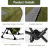 1Pc Portable Camping Rocking Chair 198LBS Weight Capacity Included Carry Bag High Back Rocker Chair For Patio Fishing Beach Lawn Travel