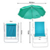 Folding Beach Chair With Umbrella For Adults, Lightweight Porable Camping Chair With 265lbs Capacity For Travel Picnic Concert & Outdoor Activities