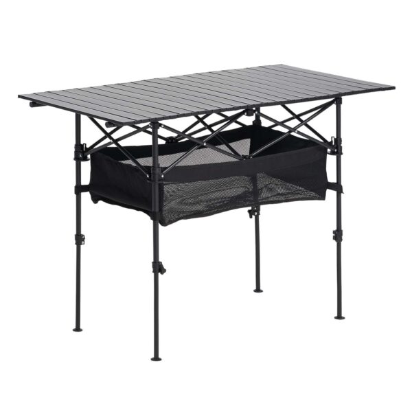 Folding Portable Camping Table Aluminum Outdoor Picnic Roll Up Table Storage Bag