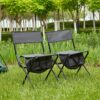 2-Piece Folding Outdoor Chair With Storage Bag For Camping & Picnics