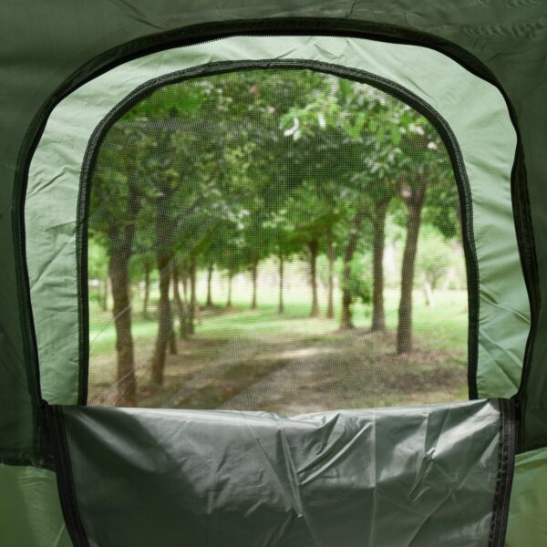 Folding Camping Cot For Adults All-in-One Elevated Tent With Sleeping Bag Thick Air Mattress Portable Single Bed