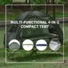 Folding Camping Cot For Adults All-in-One Elevated Tent With Sleeping Bag Thick Air Mattress Portable Single Bed