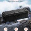 Weatherproof Hard Case, Heavy Duty Protective Dry Box Case With Pre-Cut Foam & Retractable Pull Handles For Travel, Hunt, Military, Tactical, IP67 Waterproof Case For Cameras