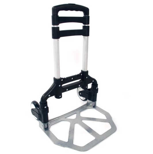 Portable, Foldable, Telescopic Trolley Trolley, Trolley, Luggage Cart, Black