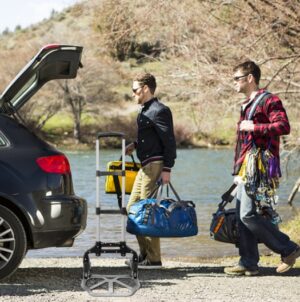 Portable, Foldable, Telescopic Trolley Trolley, Trolley, Luggage Cart, Black