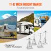 RV Stabilizer Jacks, 4 Pack Aluminum RV Leveling Jacks, RV Stack Jacks For RV Travel Trailer Camper, Single Screw Jack Support Up To 6000 Lbs, Adjustable From 11 Inch To 17 Inch
