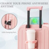 20  24  28   3 Pcsset In ABS 360 Spinner Wheel Luggage, Carry On Suitcase, With Cup Holder  USB Port