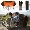 Only Supports Self Pickup  Outdoor Camping Chair, Oversized Recliner With Armrests, Cup Holder And Carrying Bag, Outdoor Heavy Duty Folding Chair