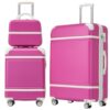 Hardshell Luggage Sets 3 Pieces 20x24 Luggages And Cosmetic Case Spinner Suitcase With TSA Lock Lightweight