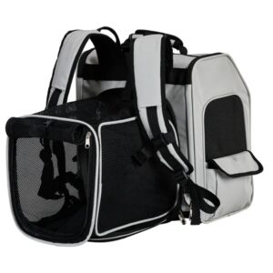 Pet Carrier Backpack, Expandable Cat Dog Carrier With Back Extension, Breathable Mesh Travel Backpack For Small Dogs Cats, Soft-Sided Pet Backpack Holds Up To 26 Lbs