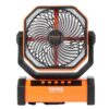 be534a8f-c0df-4559-957f-d252188a6572.jpg VEVOR Portable Fan Rechargeable 9 Inch, Battery Powered Fan With LED Lantern, 4 Speeds Adjustable Automatic Swivel & Timer , USB Battery Operated Fans For Travel Bedroom Home Camping Office