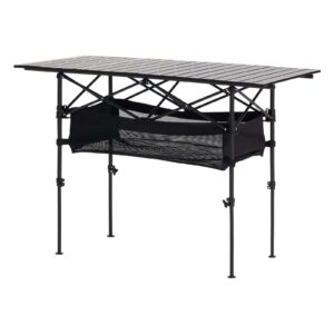 Folding Portable Camping Table Aluminum Outdoor Picnic Roll Up Table Storage Bag