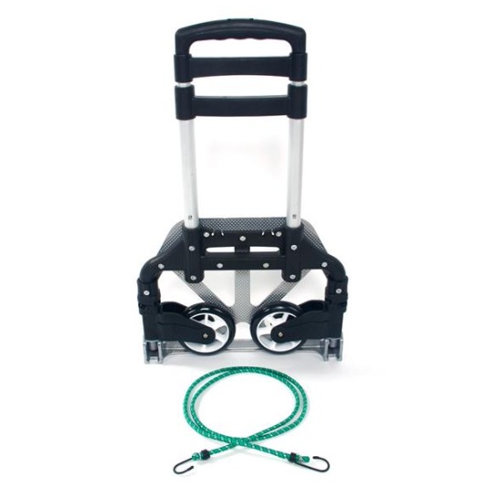 Portable, Foldable, Telescopic Trolley Trolley, Trolley, Luggage Cart, Black