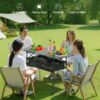 Folding Portable Camping Table Aluminum Outdoor Picnic Roll Up Table Storage Bag