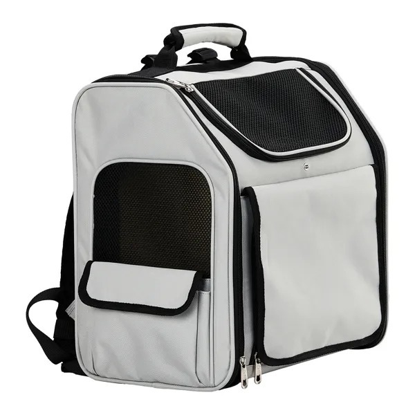 Pet Carrier Backpack, Expandable Cat Dog Carrier With Back Extension, Breathable Mesh Travel Backpack For Small Dogs Cats, Soft-Sided Pet Backpack Holds Up To 26 Lbs