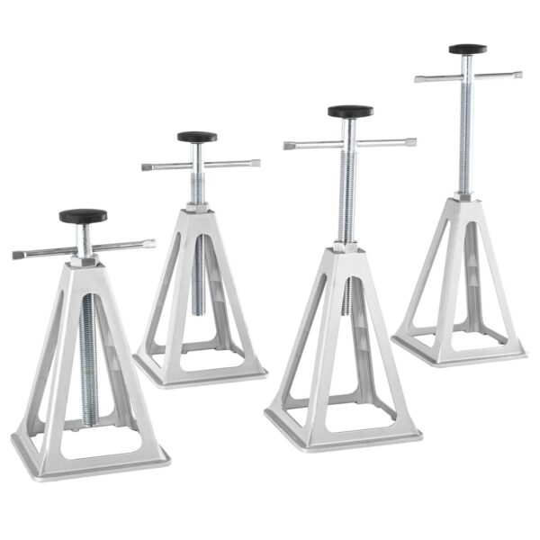 RV Stabilizer Jacks, 4 Pack Aluminum RV Leveling Jacks, RV Stack Jacks For RV Travel Trailer Camper, Single Screw Jack Support Up To 6000 Lbs, Adjustable From 11 Inch To 17 Inch