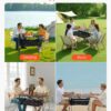 Folding Portable Camping Table Aluminum Outdoor Picnic Roll Up Table Storage Bag