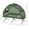 Folding Camping Cot For Adults All-in-One Elevated Tent With Sleeping Bag Thick Air Mattress Portable Single Bed