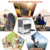 1Pc Portable Backpacking Stove For Camping Hiking Picnic BBQ Outdoor Cooker Folding Travel Charcoal Stove With Handle Carry Bag 2 Bolts