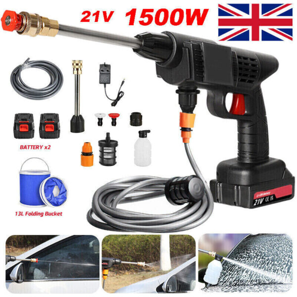 499945d9-e4bf-4b85-a623-ff55b149aedf.jpg 2 Battery Portable Cordless Car High Pressure Washer Jet Water Wash Cleaner Gun