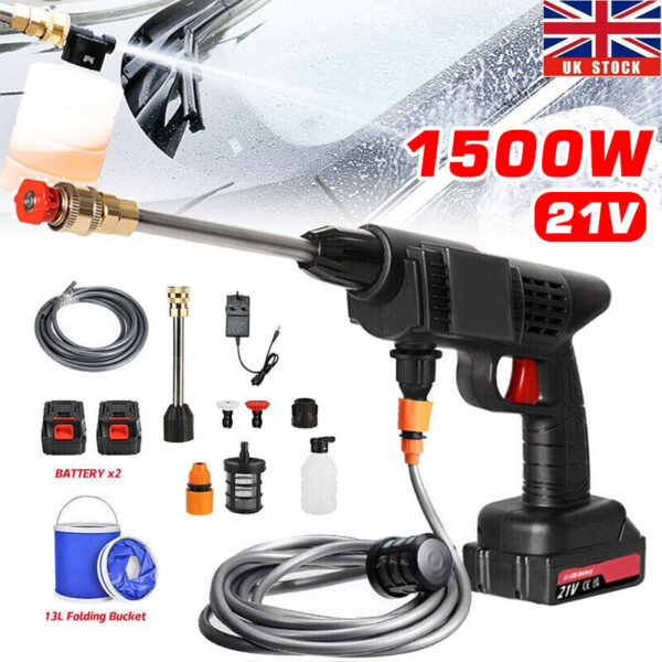 5dfc23b2-a648-4607-b13f-b052fbed9ab7.jpg 2 Battery Portable Cordless Car High Pressure Washer Jet Water Wash Cleaner Gun
