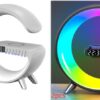 c8d19176-9d5a-40e6-99a0-d5bce170ec48.jpg New Intelligent G Shaped LED Lamp Bluetooth Speake Wireless Charger Atmosphere Lamp App Control For Bedroom Home Decor