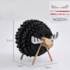 Sheep Elk Anti-Skid Absorbent Insulation Tea Ceremony Felt Coaster Japanese Style Creative Home Office