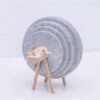 Sheep Elk Anti-Skid Absorbent Insulation Tea Ceremony Felt Coaster Japanese Style Creative Home Office