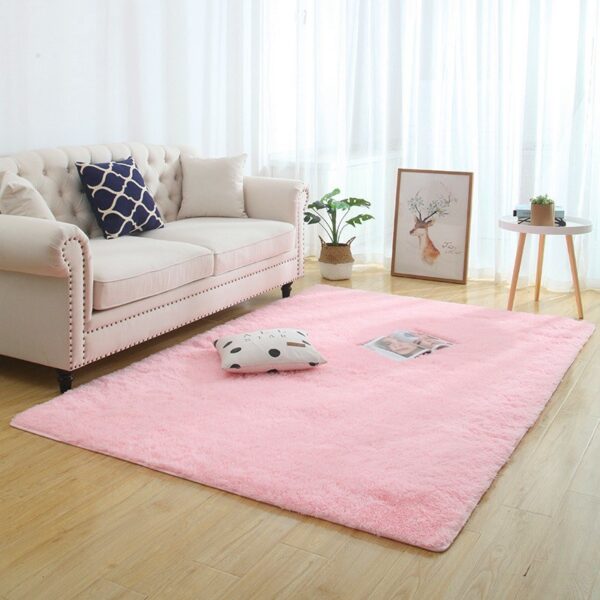 1617785620349.jpg Silky Fluffy Carpet Modern Home Decor Long Plush Shaggy Rug