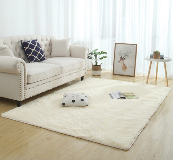 1617785620352.jpg Silky Fluffy Carpet Modern Home Decor Long Plush Shaggy Rug