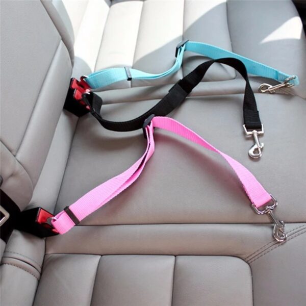 1618642315542.jpg Adjustable Pet Cat Dog Car Seat Belt Pet Seat Vehicle Dog Harness Lead Clip Safety Lever Traction Dog Collars Dogs Accessoires Pets Products