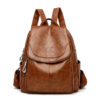 Xiangfei Kangaroo Soft Leather Backpack Female New Fashion Casual Backpack Soft Leather Large Capacity Travel Bag