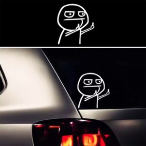 2695977558456.jpg Middle finger despise funny cartoon body car sticker