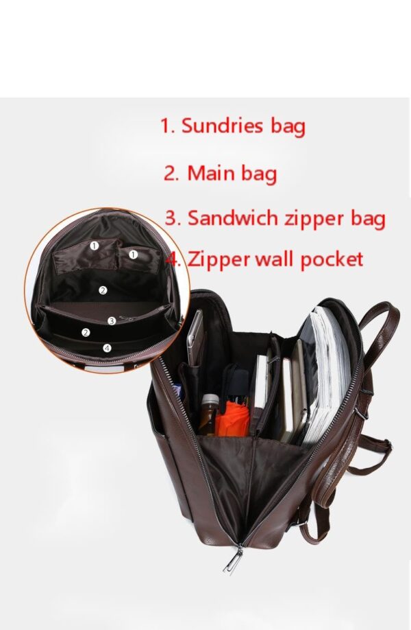 Multifunctional fashion oil wax leather backpack