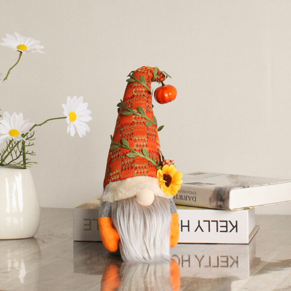 Pumpkin Sunflower Faceless Doll Dwarf Ornaments Window Decorations Harvest Festival Elf