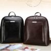 Multifunctional fashion oil wax leather backpack
