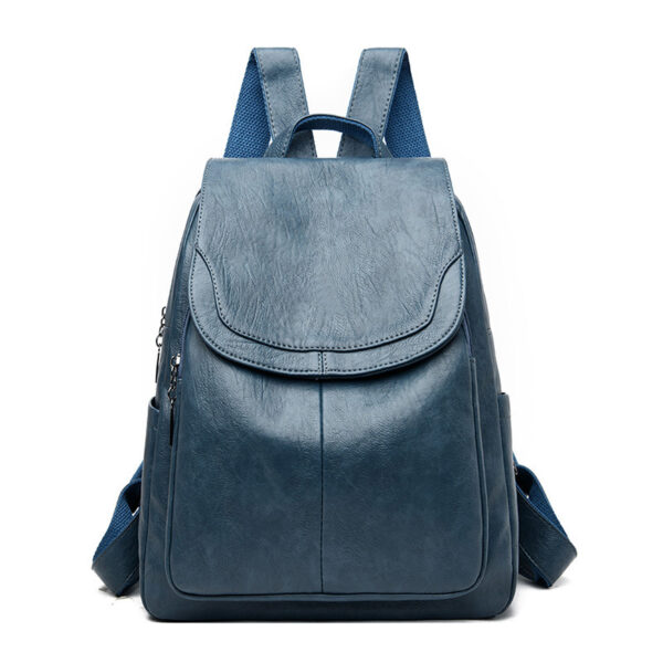 Xiangfei Kangaroo Soft Leather Backpack Female New Fashion Casual Backpack Soft Leather Large Capacity Travel Bag