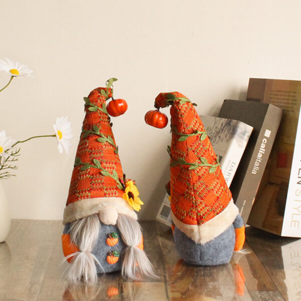 Pumpkin Sunflower Faceless Doll Dwarf Ornaments Window Decorations Harvest Festival Elf