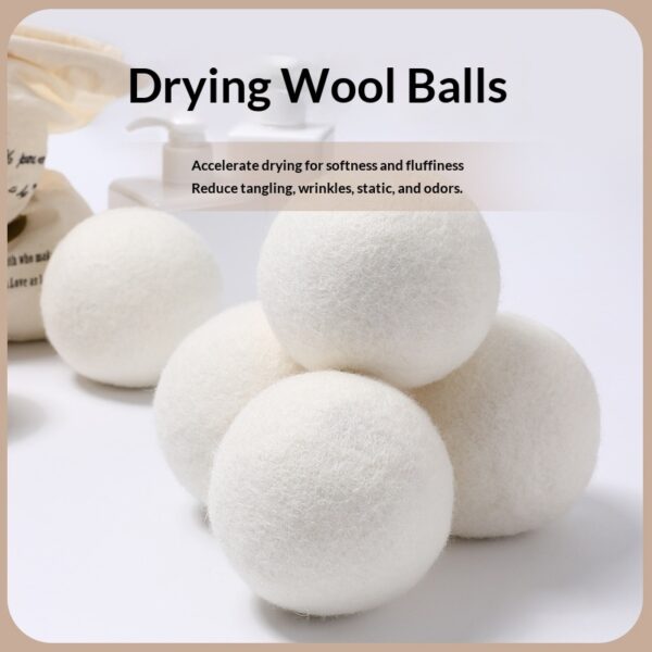 Wool Dryer Balls For Tumble Dryers Prevent Tangling And Reduce Wrinkles While Caring For Your Clothes During Drying