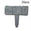 Imitating Stone Garden Fence PP Plastic Fence Ground Fence