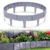 Imitating Stone Garden Fence PP Plastic Fence Ground Fence