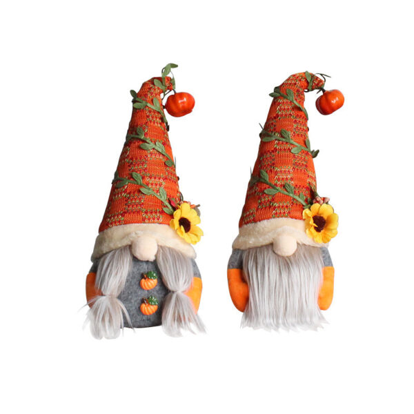 Pumpkin Sunflower Faceless Doll Dwarf Ornaments Window Decorations Harvest Festival Elf