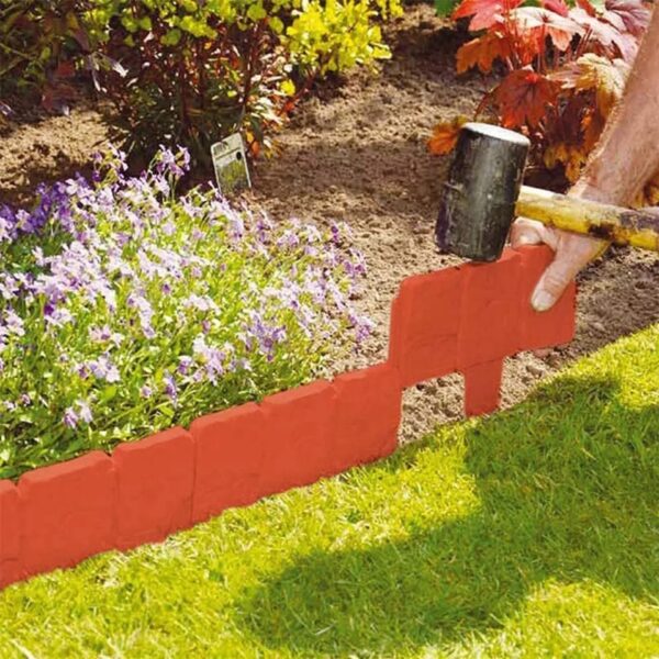 Imitating Stone Garden Fence PP Plastic Fence Ground Fence