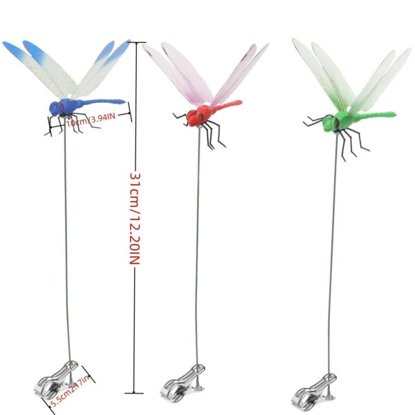 Simulation Dragonfly Grass Garden Decoration Clips
